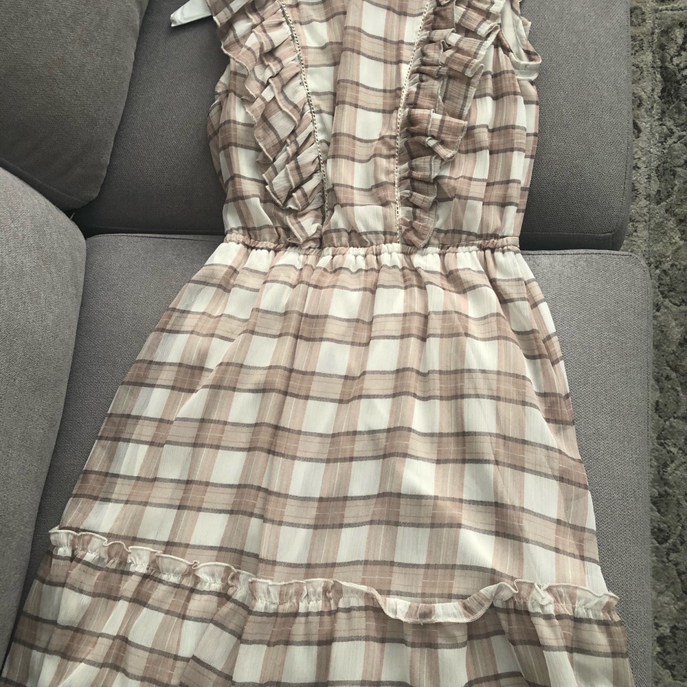 Plaid Style Ruffle dress